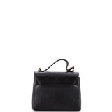 CC Double Pocket Top Handle Bag Stitched Calfskin Small