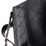 CC Double Pocket Top Handle Bag Stitched Calfskin Small