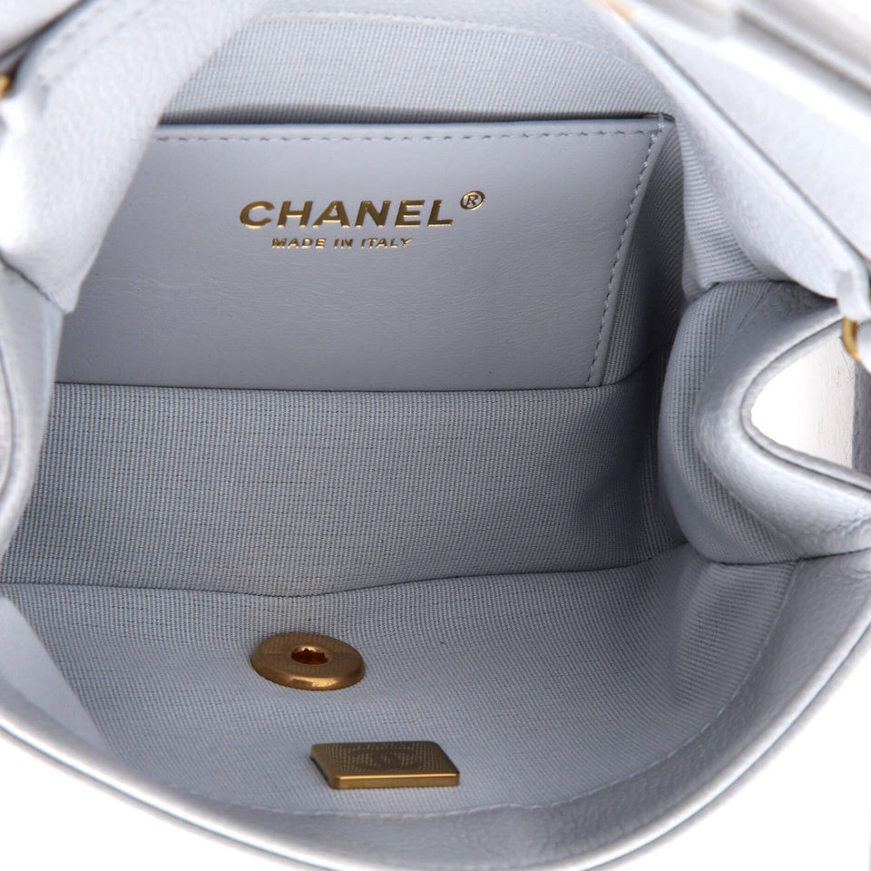 CC Medallion Charms Flap Bag Caviar Mini