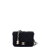 Classic Flap Chain Belt Bag Quilted Jersey Mini