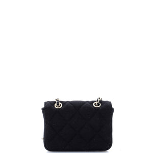 Classic Flap Chain Belt Bag Quilted Jersey Mini