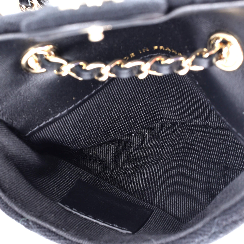 Classic Flap Chain Belt Bag Quilted Jersey Mini