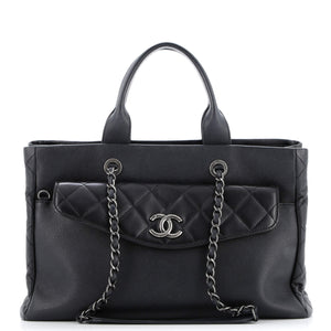 Coco Break Shopping Tote Caviar Large