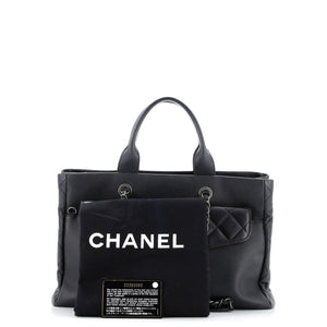 Coco Break Shopping Tote Caviar Large