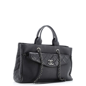 Coco Break Shopping Tote Caviar Large