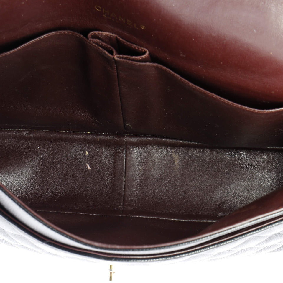 Classic Double Flap Bag Quilted Caviar Maxi