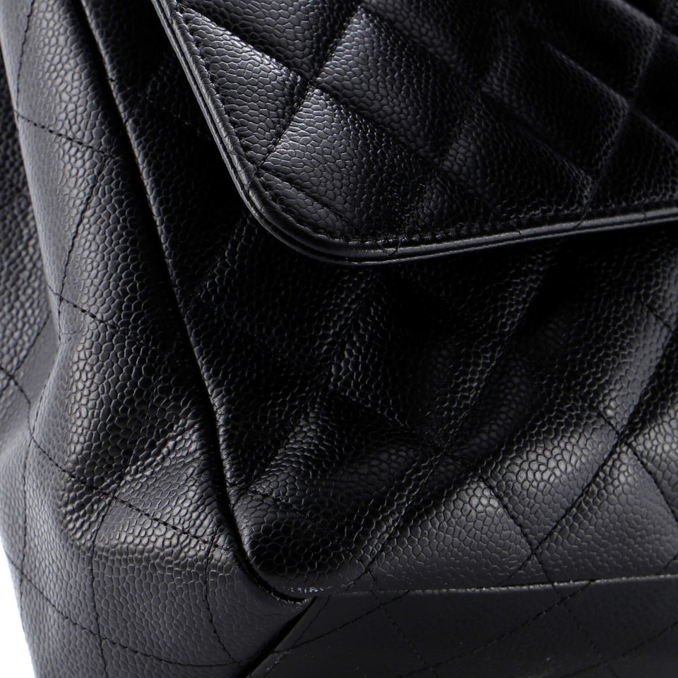 Classic Double Flap Bag Quilted Caviar Maxi