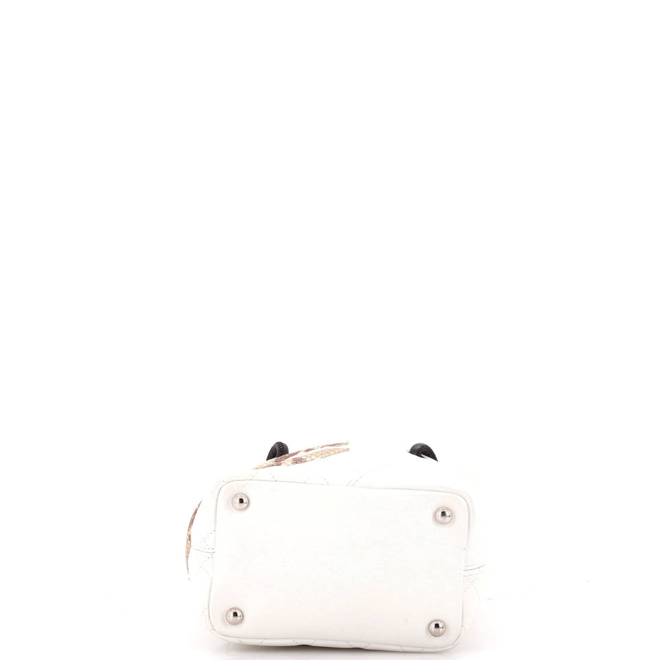 Cambon Tote Quilted Leather with Python Petite