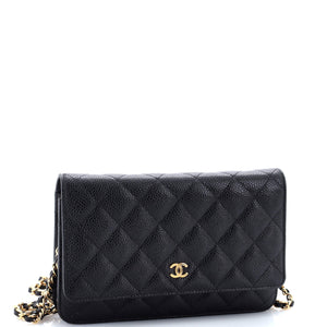 Wallet on Chain Quilted Caviar