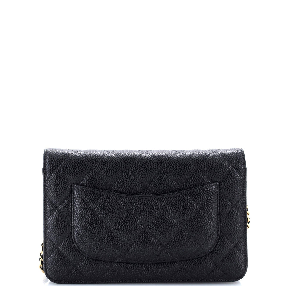 Wallet on Chain Quilted Caviar