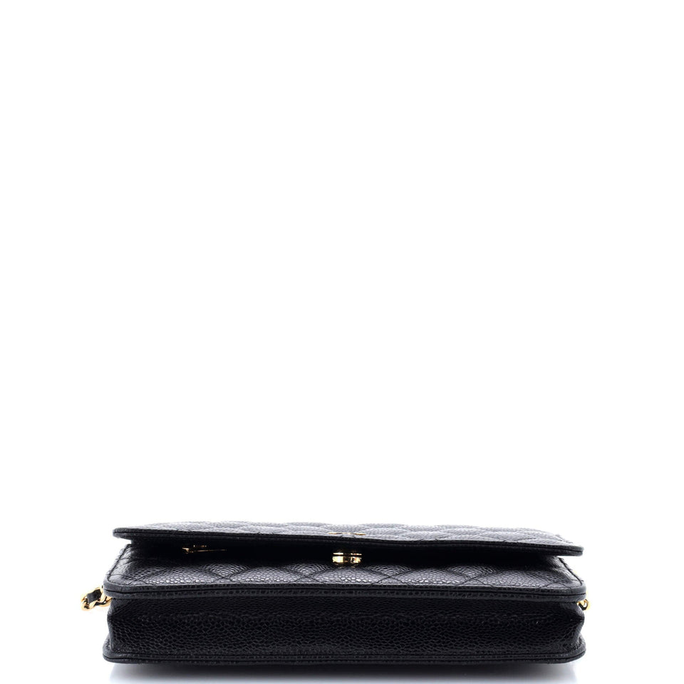 Wallet on Chain Quilted Caviar