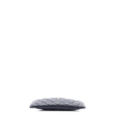 Classic Zip Pouch Quilted Caviar Long