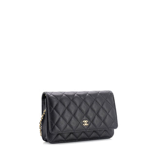 Wallet on Chain Quilted Caviar