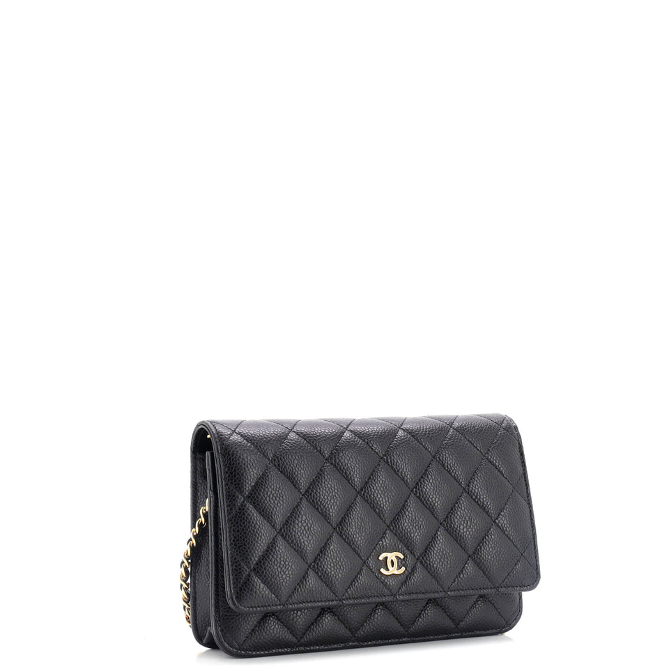 Wallet on Chain Quilted Caviar
