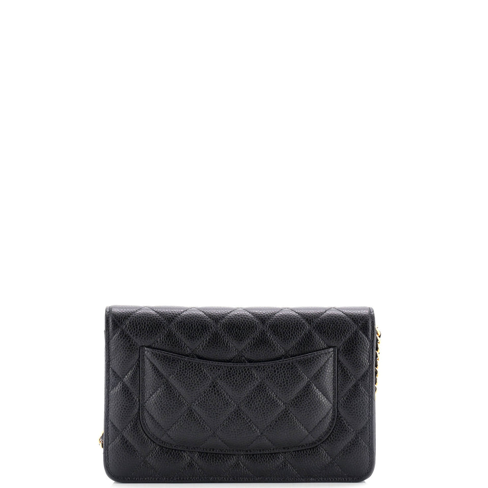 Wallet on Chain Quilted Caviar
