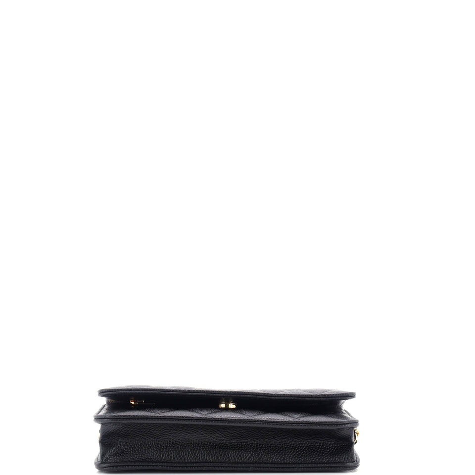 Wallet on Chain Quilted Caviar