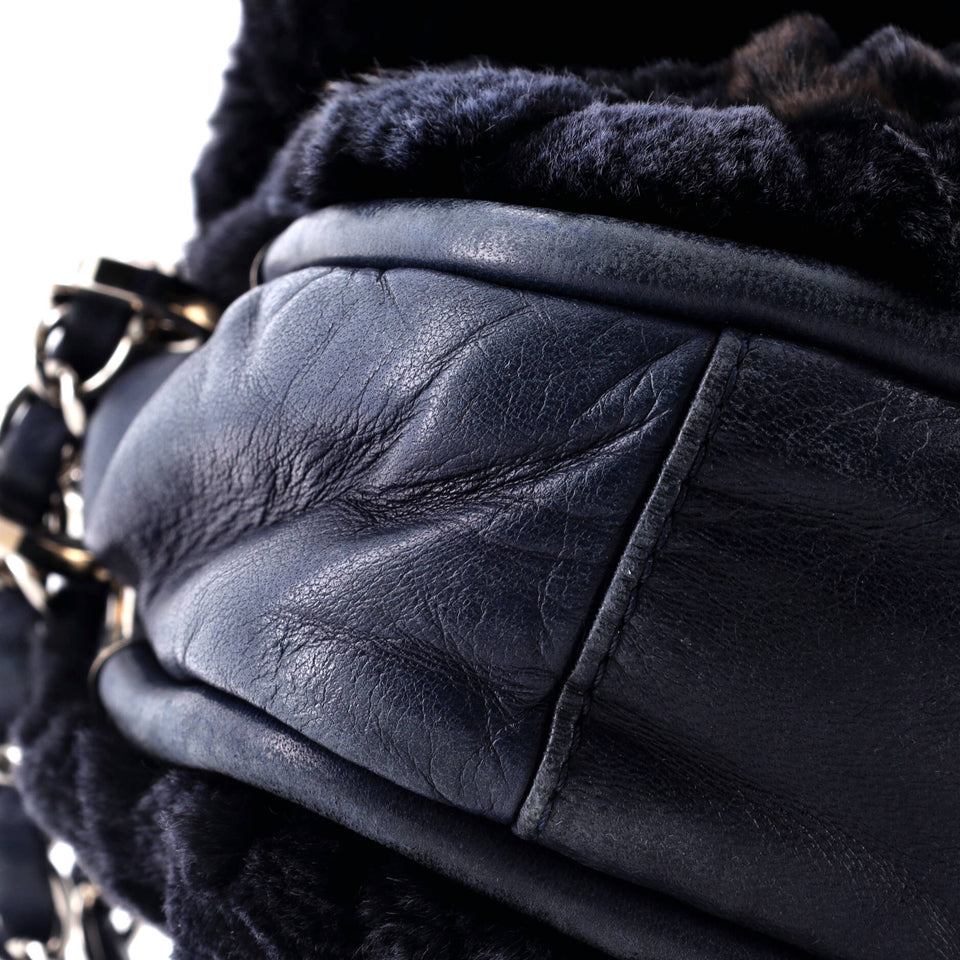 Vintage CC Flap Bag Lapin Fur Medium