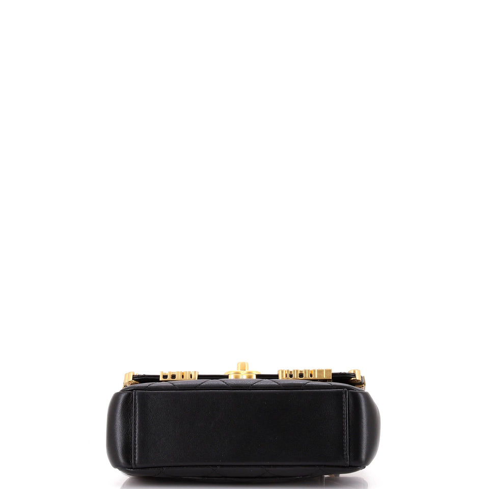 Paris Monaco Flap Bag Quilted Lambskin Mini