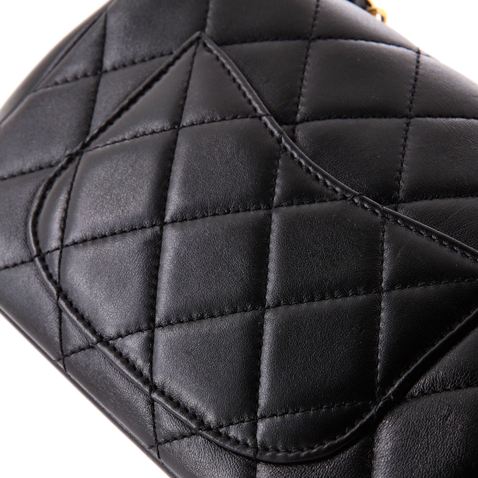 Paris Monaco Flap Bag Quilted Lambskin Mini
