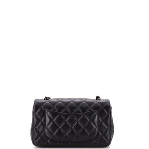 So Black Classic Single Flap Bag Quilted Lambskin Mini