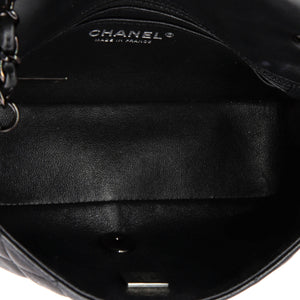 So Black Classic Single Flap Bag Quilted Lambskin Mini