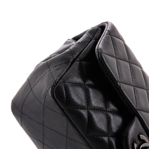 So Black Classic Single Flap Bag Quilted Lambskin Mini