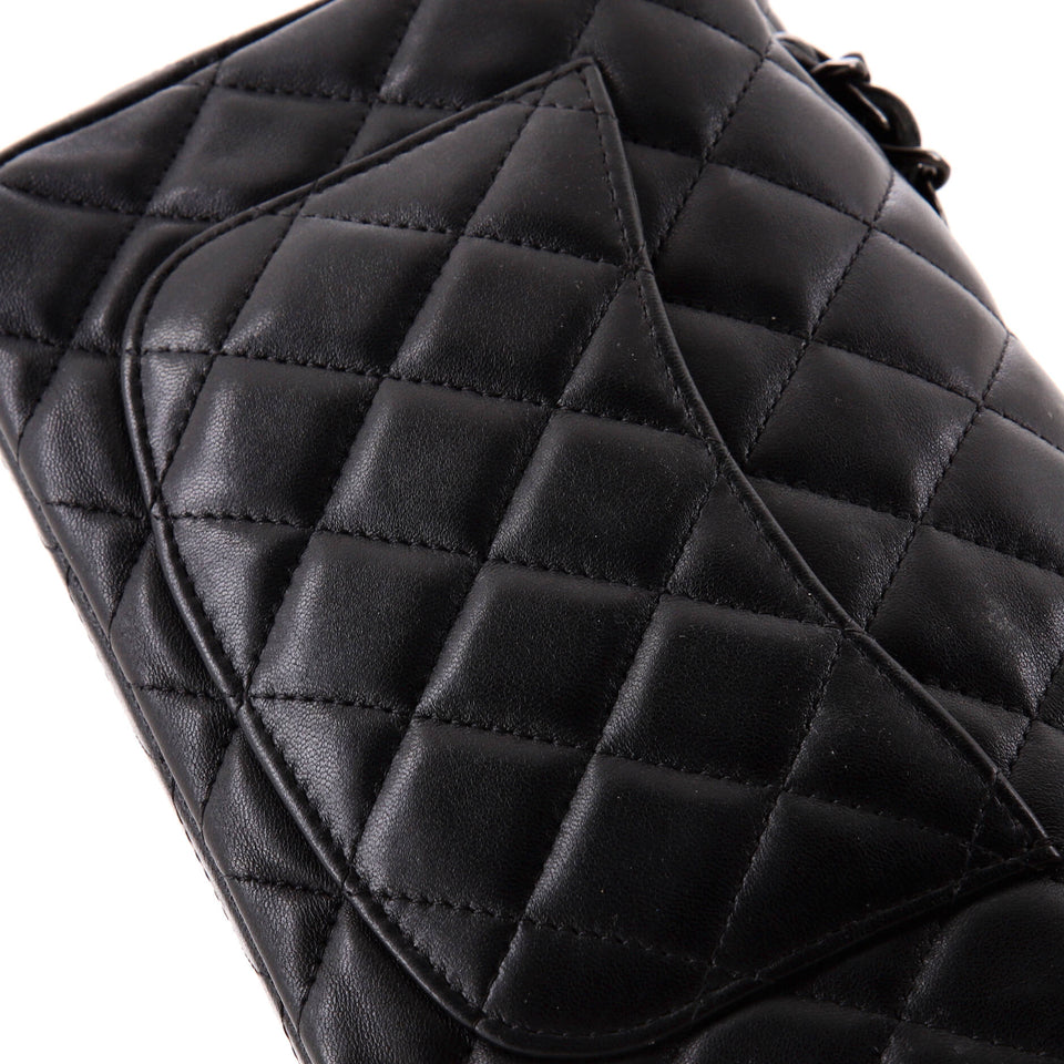 So Black Classic Single Flap Bag Quilted Lambskin Mini