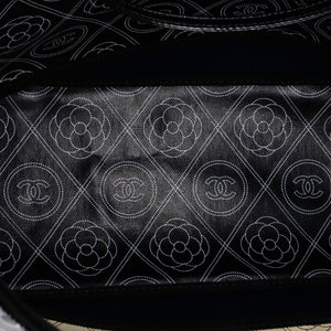Logo Camellia Shopping Tote Printed Coated Canvas Medium