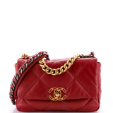 19 Flap Bag Quilted Leather Medium