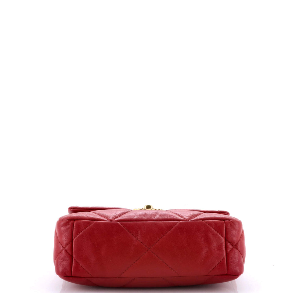 19 Flap Bag Quilted Leather Medium