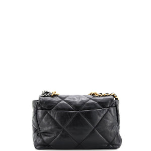 19 Flap Bag Quilted Leather Large