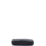 Double Zip Clutch with Chain Quilted Lambskin