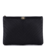 Boy O Case Clutch Chevron Calfskin Medium