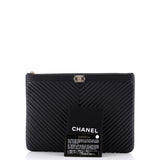 Boy O Case Clutch Chevron Calfskin Medium
