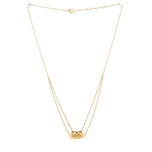 Coco Crush Double Chain Pendant Necklace 18K Yellow Gold