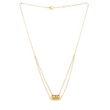 Coco Crush Double Chain Pendant Necklace 18K Yellow Gold
