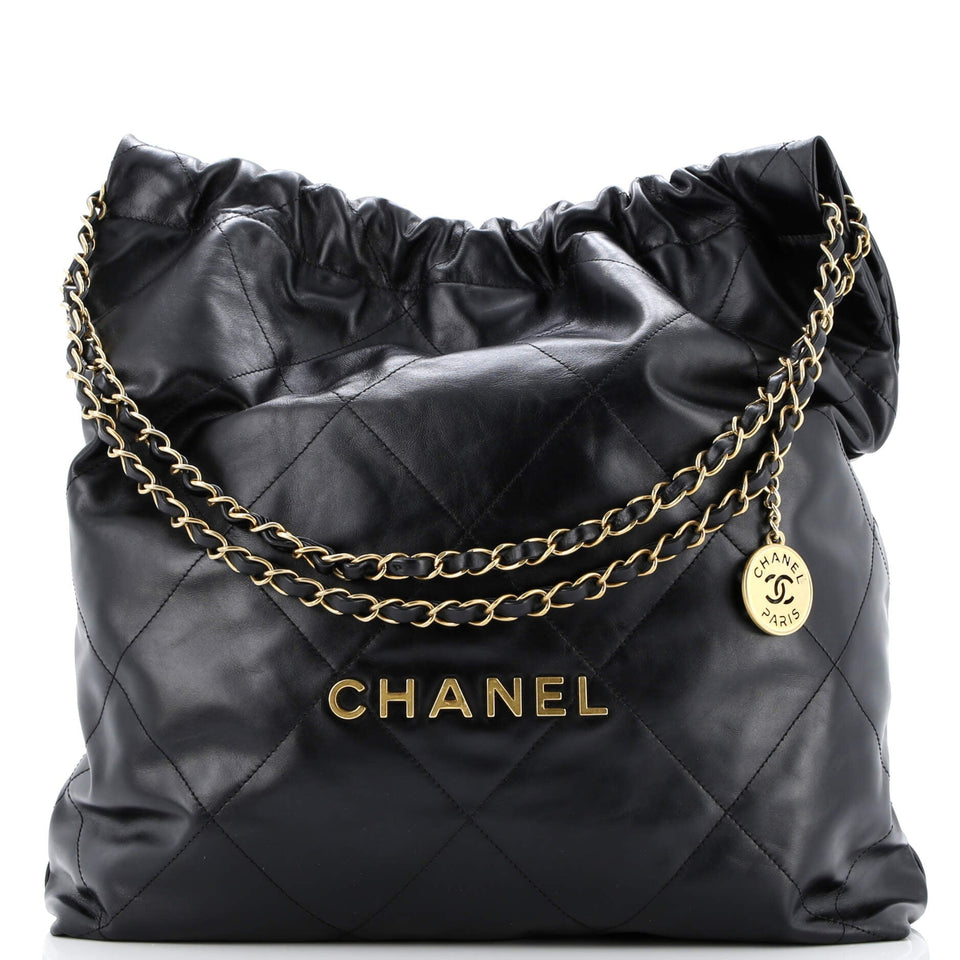 22 Chain Hobo Quilted Calfskin Large