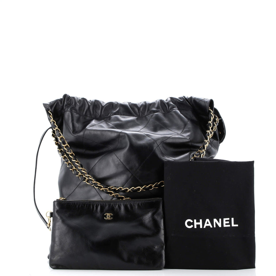 22 Chain Hobo Quilted Calfskin Large