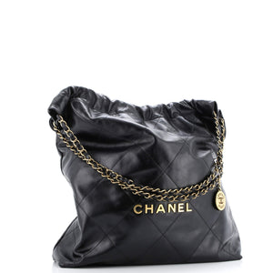 22 Chain Hobo Quilted Calfskin Large