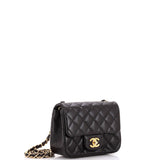Square Classic Single Flap Bag Quilted Lambskin Mini