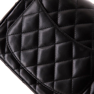 Square Classic Single Flap Bag Quilted Lambskin Mini