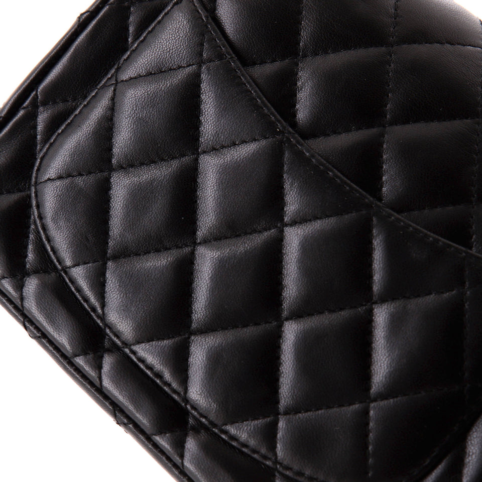 Square Classic Single Flap Bag Quilted Lambskin Mini