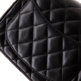 Square Classic Single Flap Bag Quilted Lambskin Mini