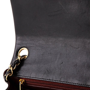 Square Classic Single Flap Bag Quilted Lambskin Mini