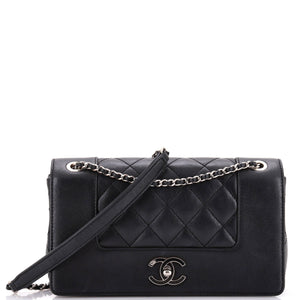 Mademoiselle Vintage Flap Bag Quilted Sheepskin Medium
