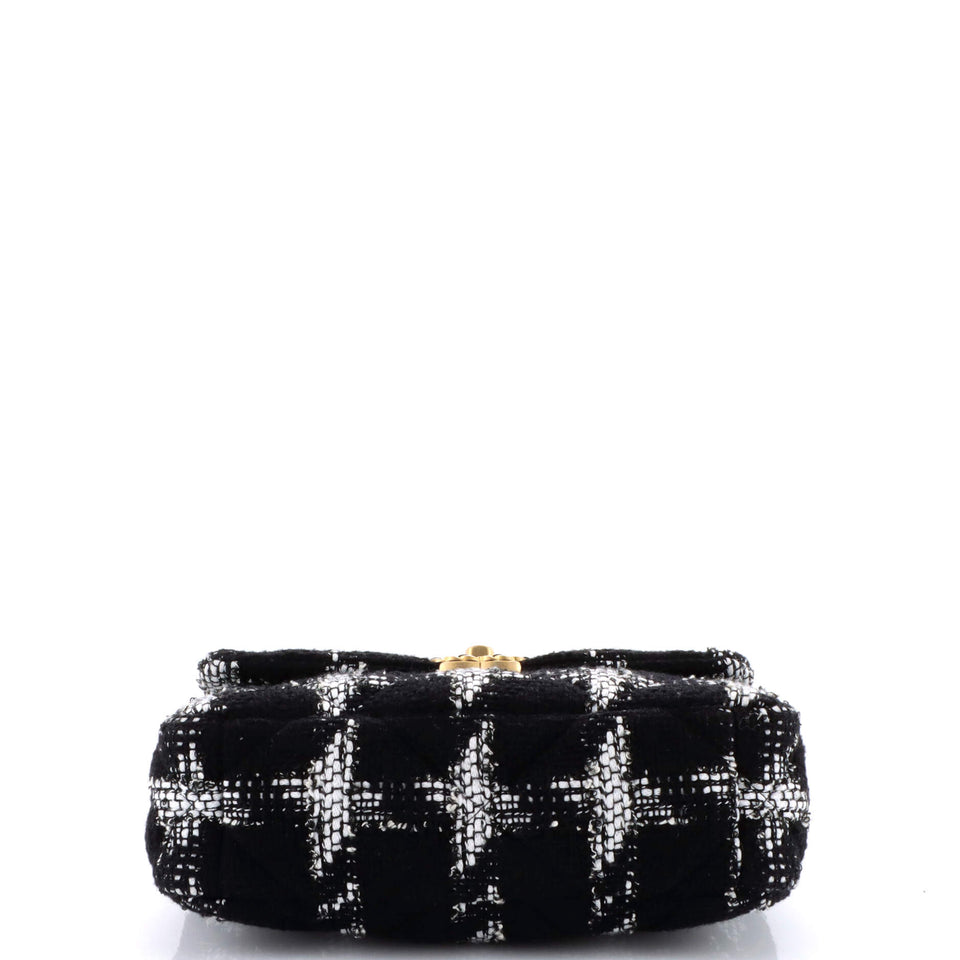 19 Flap Bag Quilted Tweed Medium