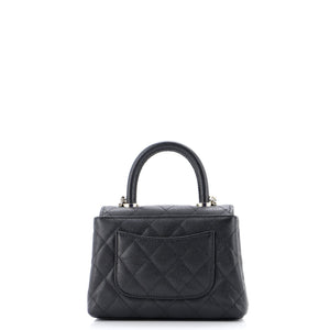 Coco Top Handle Bag Quilted Caviar Extra Mini