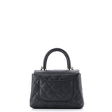 Coco Top Handle Bag Quilted Caviar Extra Mini