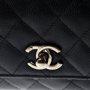 Coco Top Handle Bag Quilted Caviar Extra Mini