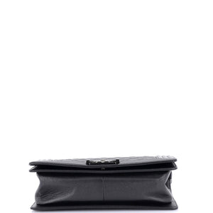 So Black Boy Flap Bag Quilted Caviar Old Medium